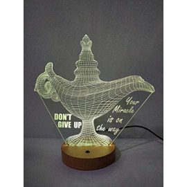 Aladdin Ka Chirag Personalised 3D illusion Color changing LED Night lamp