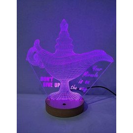 Aladdin Ka Chirag Personalised 3D illusion Color changing LED Night lamp