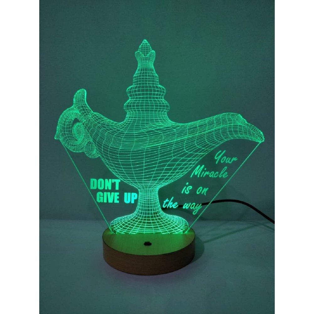Aladdin Ka Chirag Personalised 3D illusion Color changing LED Night lamp