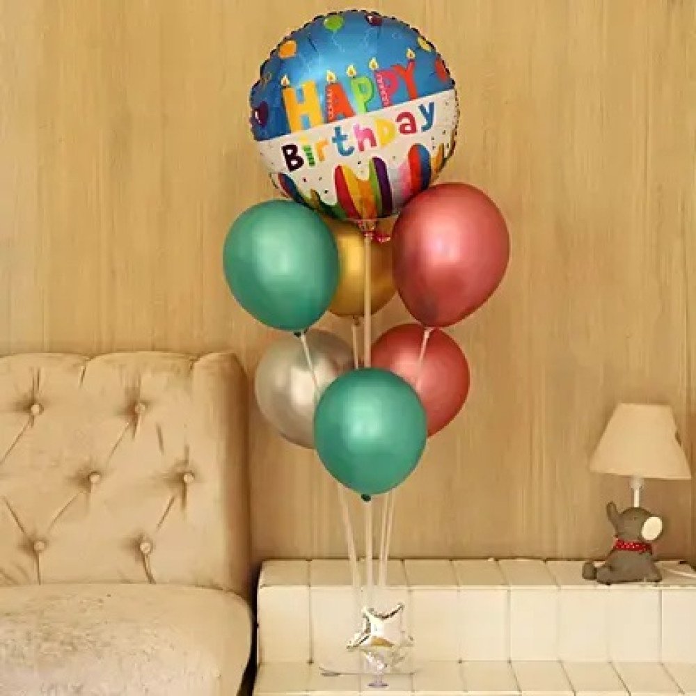 Shining Happy birthday Balloon Bouquet