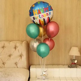 Shining Happy birthday Balloon Bouquet