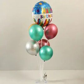Shining Happy birthday Balloon Bouquet