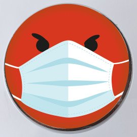 Angry Smiley Quarantine Red Velvet Cake