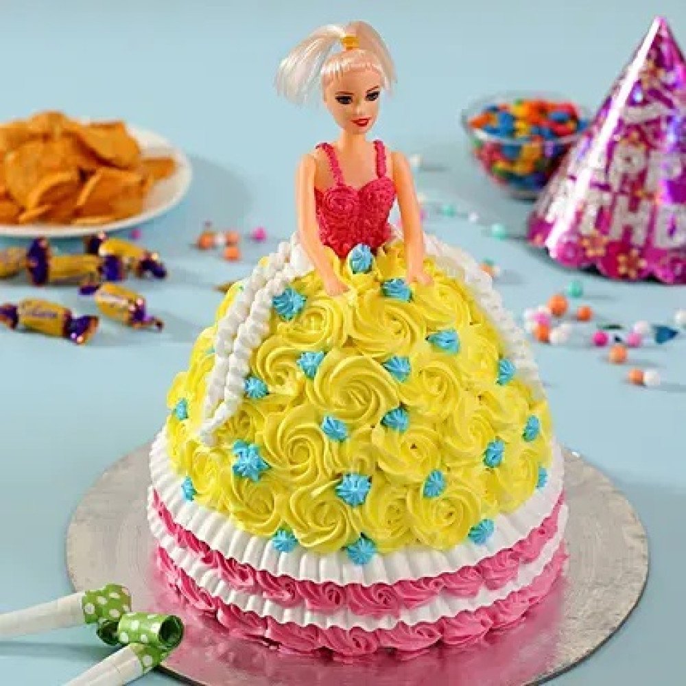 Rosy Barbie Cake Vanilla