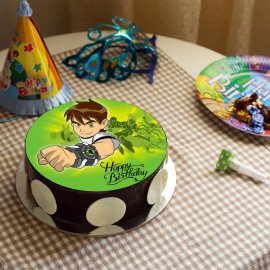 Ben 10 Chocolate Photo Cake