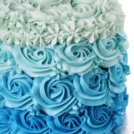 Blue Roses Designer Cake