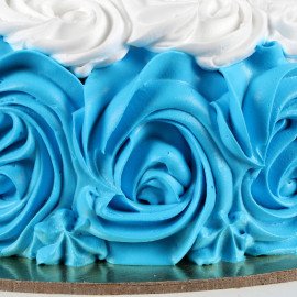 Blue White Roses Designer Chocolate Cake