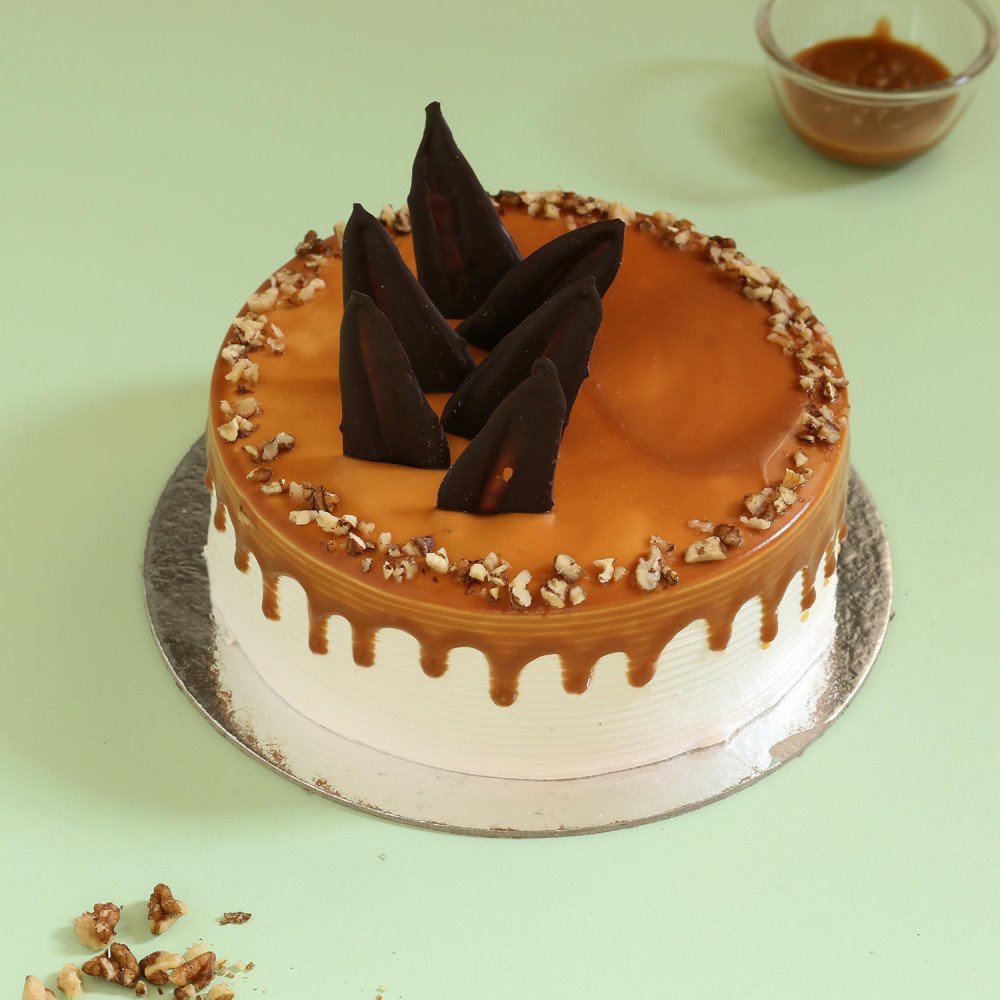 Caramel Walnut Cake