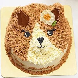 Sweet Cat Design Cake- Chocolate
