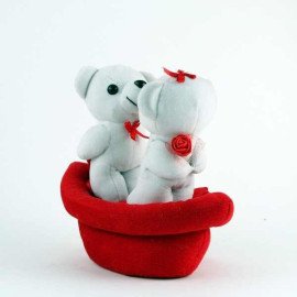 Couple Teddies with 4 chocolates