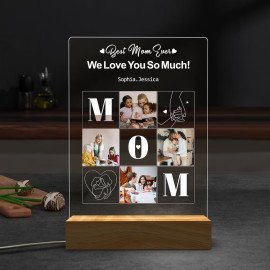 Personalized Photo Lamp Night Light, Mothers Day Gifts