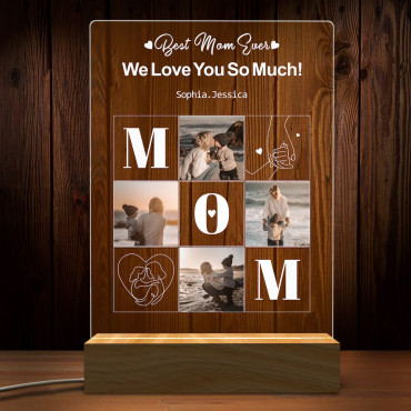 Personalized Photo Lamp Night Light, Mothers Day Gifts