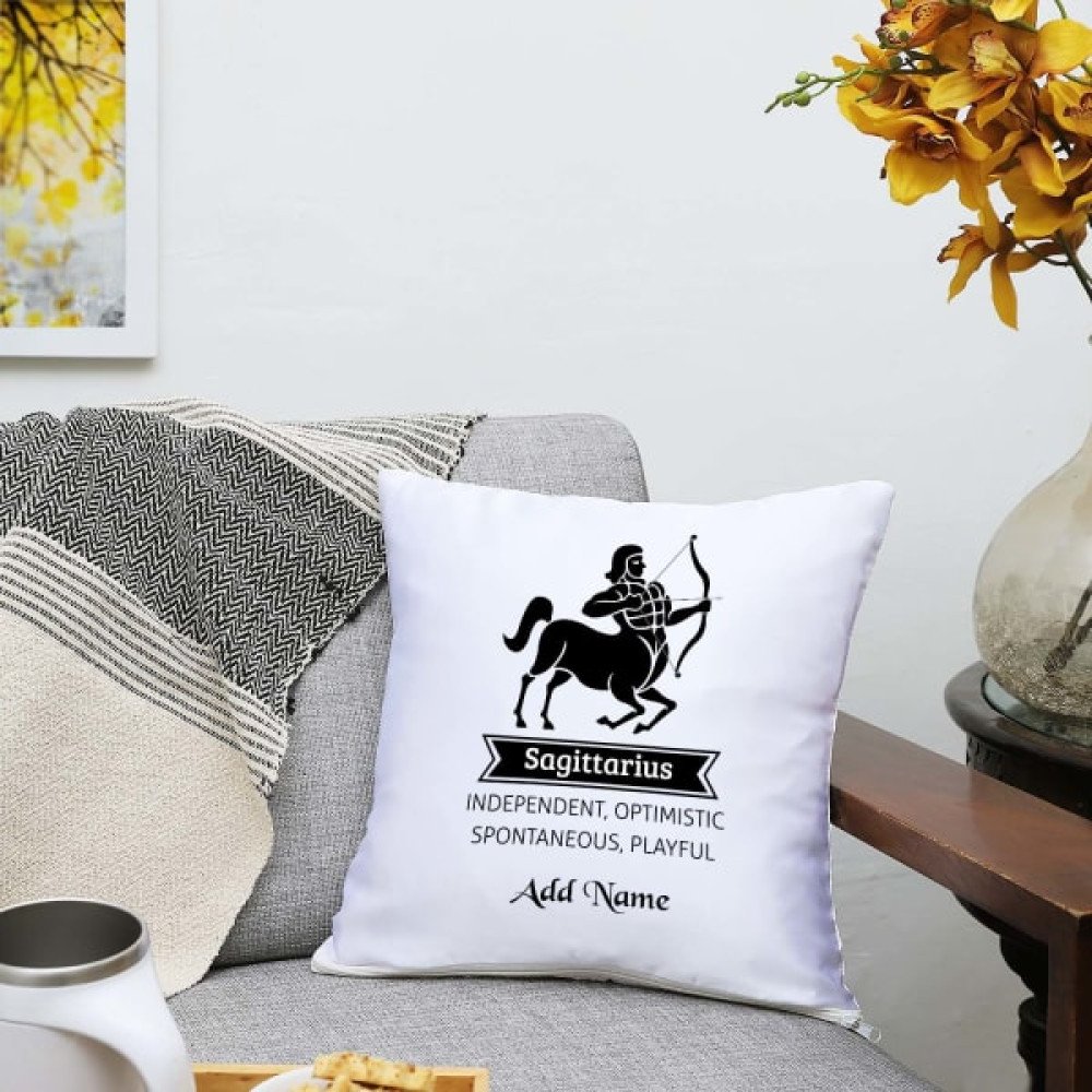 Personalized Sagittarius Satin Zodiac cushions