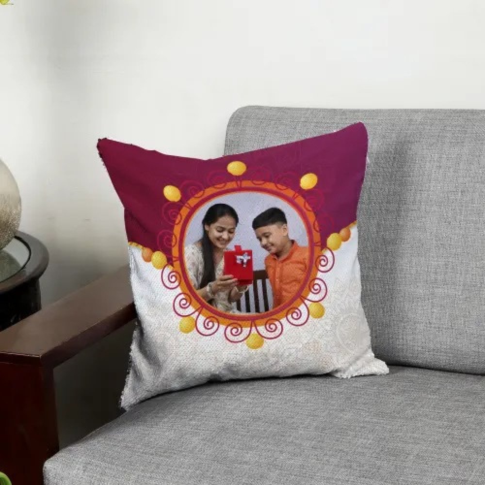 Rakhi Personalized Reversible Sequin cushions