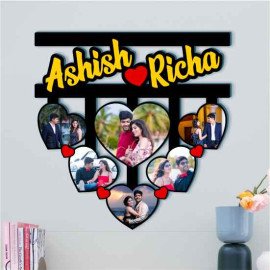 Name Frame with Heart Photos