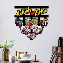 Name Frame with Heart Photos