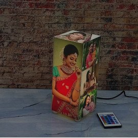 Personalised Corner Table Photo Lamp