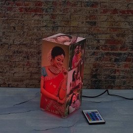 Personalised Corner Table Photo Lamp