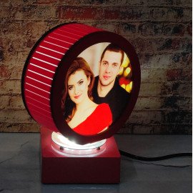 Personalised Round LED Lamp