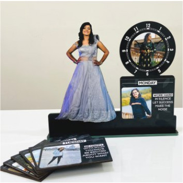 Table Clock with Photo Magnets