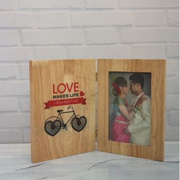 Wooden Photo Frame With Love Quotes
