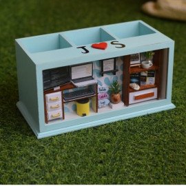 Shadow Box Cum Pen Stand Big - The Coder