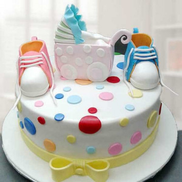 Booties Baby Shower Cake