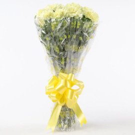 10 Lively Yellow Carnations Bouquet