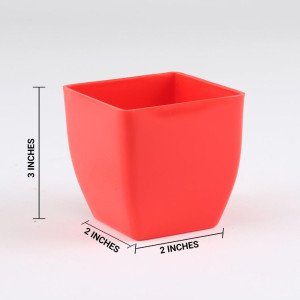 2 Layer Bamboo In Red Pot