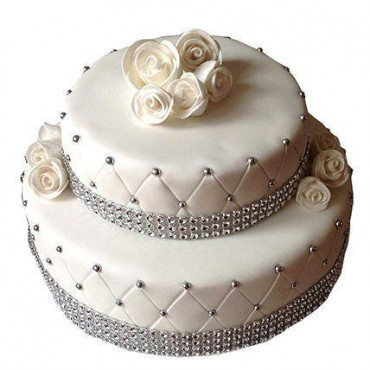 2 Tier Designer Fondant Cake