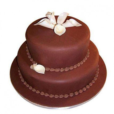 2 Tier Fondant Truffle Cake