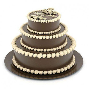 3 Tier Cream Truffle Cake