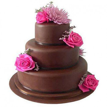 3 Tier Fondant Truffle Cake