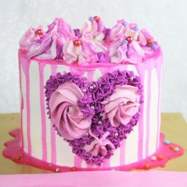 4 Layer Special Heart Chocolate Cake