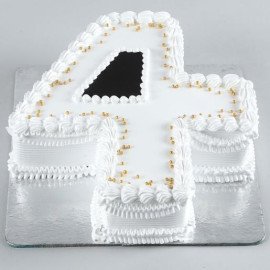 4 Number Black Forest Cake