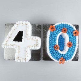 40 Number Black Forest Pineapple Cake
