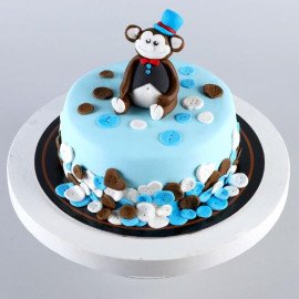 Adorable Monkey Chocolate Truffle Cake