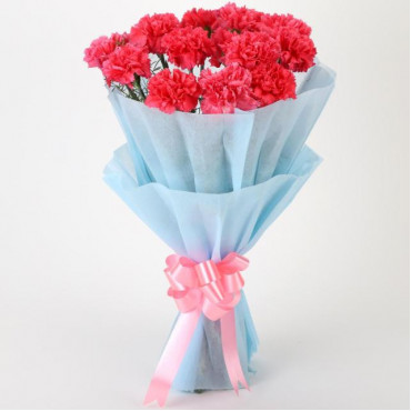 Adorable Pink Carnations Flowers Bouquet