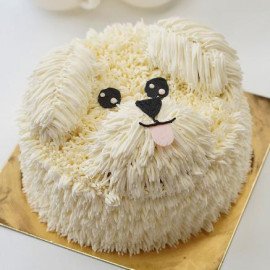 Adorable Pup Chocolate Cream Cake