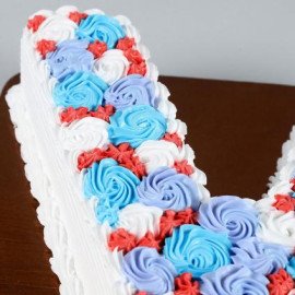 Alphabet V Cake