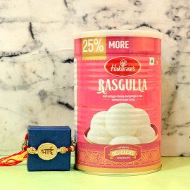 Appetizing Sweet N Gold Bhai rakhi