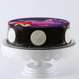Ariel Cartoon Chocolate Photo Cake