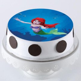 Ariel Pineapple Photo Cake