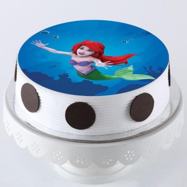Ariel Pineapple Photo Cake