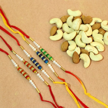 Attractive Pearl Rakhis and Dryfruits