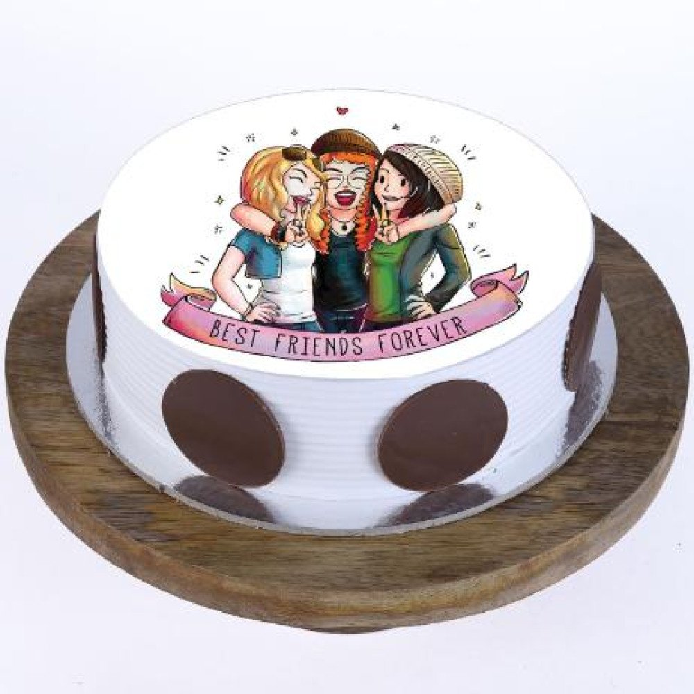 BFF Special Pineapple Photo Cake