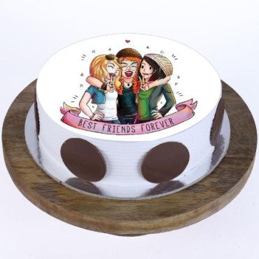 BFF Special Pineapple Photo Cake