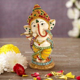 Baal Ganesha Idol with Lumba Rakhi Set for Bhaiya Bhabhi