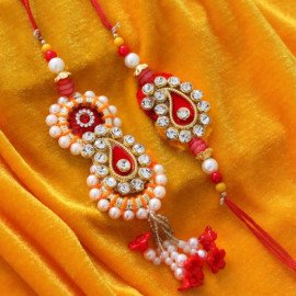 Baal Ganesha Idol with Lumba Rakhi Set for Bhaiya Bhabhi