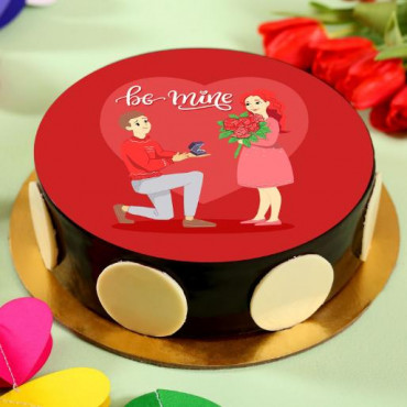 Be Mine Chocolate Photo Cake